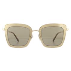 Квадратные золотисто-коричневые зеркальные солнцезащитные очки Swarovski, золото