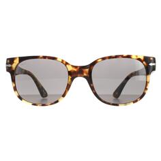 Квадратные коричнево-бежевые черепаховые темно-серые солнцезащитные очки PO3257S Persol, коричневый