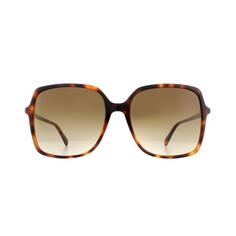Квадратные коричневые солнцезащитные очки Havana с градиентом Gucci, коричневый