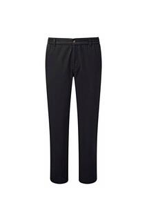 Комфортные брюки с плоской передней частью 29 дюймов Cotton Traders, черный