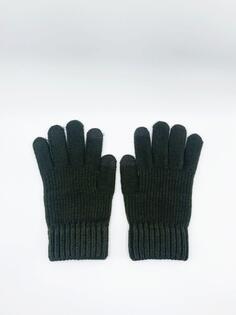 Ребристые вязаные перчатки SVNX, хаки