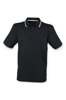 Coolplus Влагоотводящая рубашка поло с короткими рукавами Henbury, черный