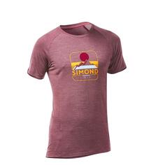 Шерстяная футболка Decathlon для скалолазания — Edge Simond, красный