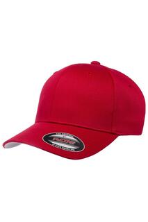 Шерстяная чесаная шапка Flexfit, красный