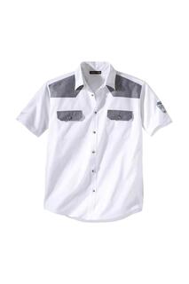 Контрастная рубашка с короткими рукавами Atlas for Men, белый