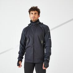 Decathlon Kiprun Warm Regul Зимняя водоотталкивающая ветрозащитная куртка для бега, черный