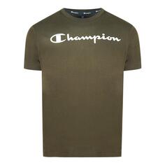 Коричневая футболка Classic Script с логотипом Champion, коричневый
