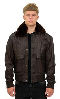 Коричневая кожаная куртка-бомбер Air Force A2-Сан-Паулу Infinity Leather, коричневый