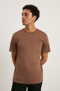 Коричневая футболка премиум-класса с короткими рукавами приталенного кроя Burton, коричневый