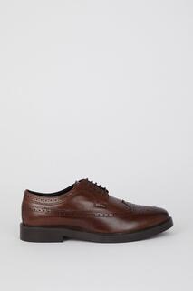 Коричневые кожаные туфли броги дерби Smart Burton, коричневый