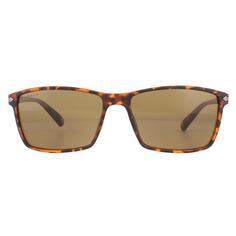 Коричневые прямоугольные черепаховые поляризованные солнцезащитные очки Rubbertouch Brown Touch montana, коричневый