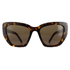Коричневые солнцезащитные очки Cat Eye Havana Prada, коричневый