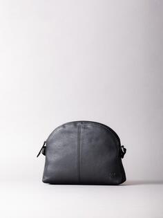 &apos;Elterwater&apos; Изогнутая кожаная сумка через плечо Lakeland Leather, черный