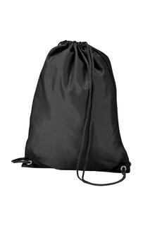 Бюджетная водостойкая спортивная сумка Gymsac на шнурке (11 л) (2 шт. в упаковке) Bagbase, черный