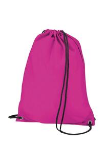 Бюджетная водостойкая спортивная сумка Gymsac на шнурке (11 л) (2 шт. в упаковке) Bagbase, розовый