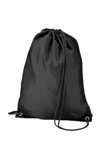 Бюджетная водостойкая спортивная сумка Gymsac на шнурке (11 литров) (2 шт. в упаковке) Bagbase, черный