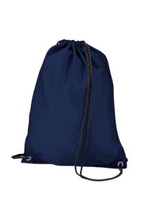Бюджетная водостойкая спортивная сумка Gymsac на шнурке (11 л) Bagbase, темно-синий