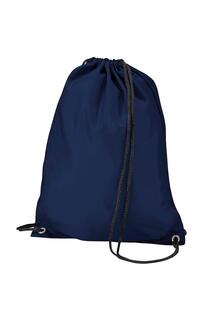 Бюджетная водостойкая спортивная сумка Gymsac на шнурке (11 литров) (2 шт. в упаковке) Bagbase, темно-синий