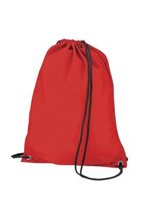 Бюджетная водостойкая спортивная сумка Gymsac на шнурке (11 литров) Bagbase, красный