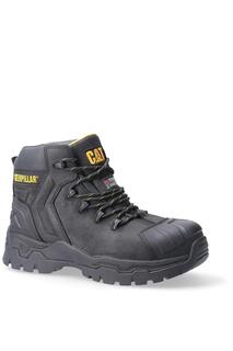 Защитные ботинки из зернистой кожи Everett S3 Caterpillar, черный