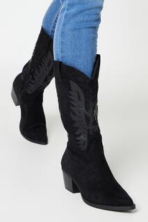 Faith: ботинки в стиле вестерн с накладным узором Kalila Dorothy Perkins, черный