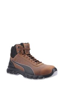 Защитные кожаные ботинки из нубука &apos;Condor Mid&apos; Puma Safety, коричневый