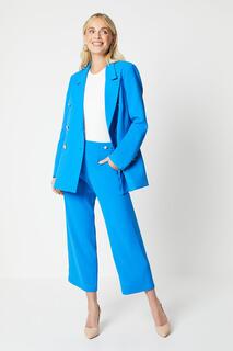 Широкие брюки Petite Premium с пуговицами Wallis, синий