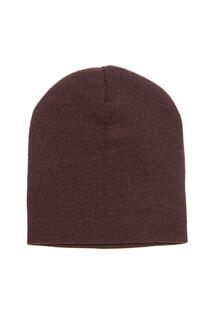 Flexfit Тяжелая стандартная зимняя шапка-бини Yupoong, коричневый