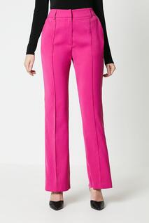 Широкие брюки с защипами и разрезами Debenhams, розовый