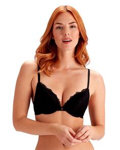 Бюстгальтер с глубоким вырезом Lola Push Up Pretty Polly, черный