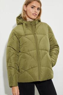 Короткое стеганое пальто Dorothy Perkins, зеленый