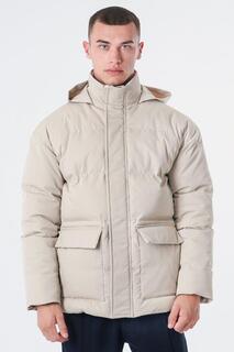 Короткое стеганое пальто с капюшоном и защитой от душа Larsson &amp; Co, бежевый