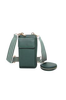 Мини-сумка-мессенджер Pyari из искусственной кожи с портмоне Fontanella Fashion, зеленый
