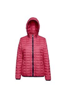 Утепленная куртка с капюшоном и сотовой структурой 2786, красный Melody Susie