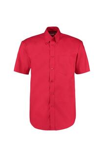 Корпоративная оксфордская рубашка с коротким рукавом Kustom Kit, красный