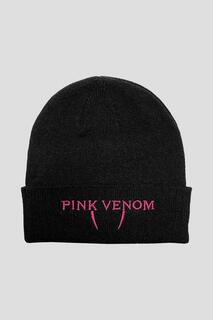 Розовая шапка-бини Venom Pink, черный