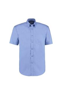 Корпоративная оксфордская рубашка с коротким рукавом Kustom Kit, синий