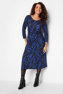 Платье мидакси с закрученным передом M&amp;Co, синий M&Co