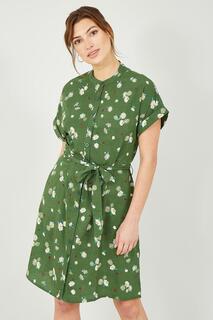 Зеленое платье-рубашка с принтом «Божья коровка» Daisy Yumi, зеленый