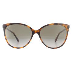 Розово-коричневые солнцезащитные очки Cat Eye Havana с градиентом Jimmy Choo, коричневый