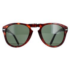 Зеленые солнцезащитные очки Aviator Havana Persol, коричневый