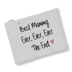 Косметичка Best Mummy Ever Ever Ever The End Темно-синий, серый или розовый 60 SECOND MAKEOVER, серый
