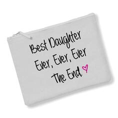 Косметичка Best Daughter Ever Ever Ever The End Темно-синяя, серая или розовая 60 SECOND MAKEOVER, серый