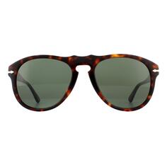 Зеленые солнцезащитные очки Aviator Havana Persol, коричневый