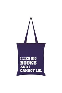Мне нравятся большие книги, и я не могу лгать Большая сумка Grindstore, фиолетовый