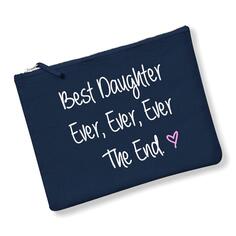 Косметичка Best Daughter Ever Ever Ever The End Темно-синяя, серая или розовая 60 SECOND MAKEOVER, темно-синий