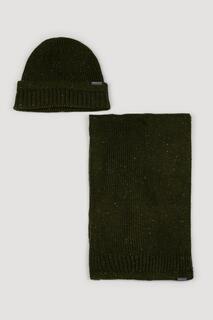 Зеленый комплект из шарфа и шапки Larsson &amp; Co, зеленый