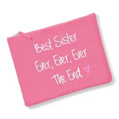 Косметичка Best Sister Ever Ever Ever The End Темно-синяя, серая или розовая 60 SECOND MAKEOVER, розовый
