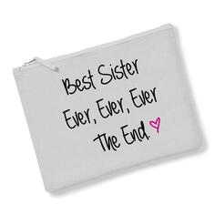Косметичка Best Sister Ever Ever Ever The End Темно-синяя, серая или розовая 60 SECOND MAKEOVER, серый