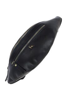 Роскошная дорожная поясная сумка из натуральной кожи растительного дубления Ashwood Leather, синий